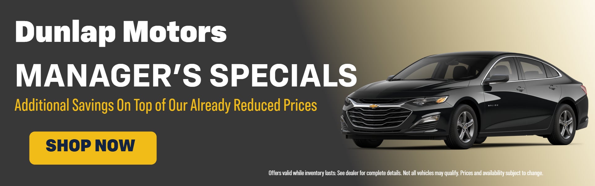 Manager's Specials - Great Deals on New and Used Vehicles